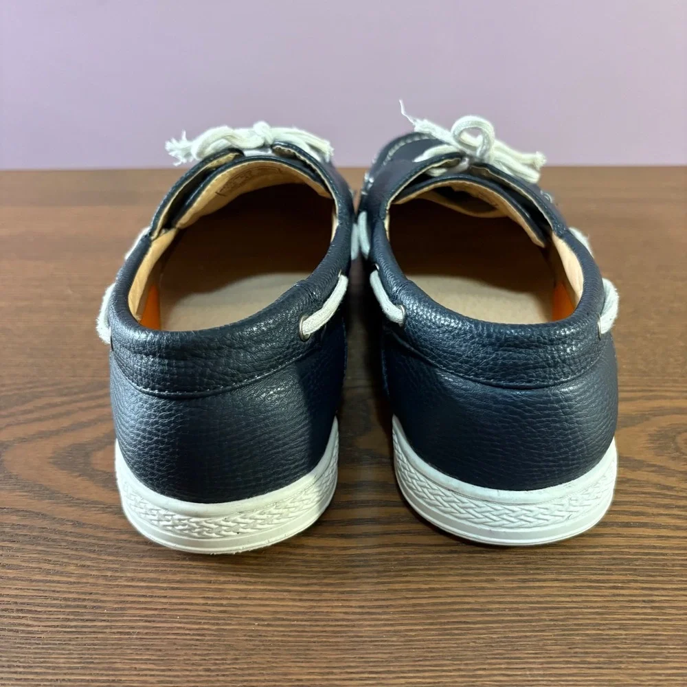 Phat‎ Classic Boat Shoes Mens Size 10 Navy Blue Excellent Nautical Loafers